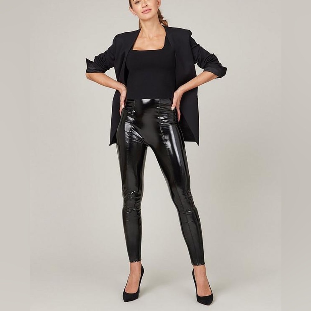 SPANX Black Shiny Leggings